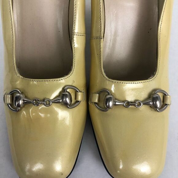 Précis heels yellow leather size 8.5B 10-35 - Picture 11 of 11